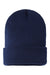 Cap America SKN24 Mens USA Made Sustainable Cuffed Beanie Navy Blue Flat Front