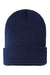 Cap America Hats SKN24 Unisex USA Made Sustainable Cuffed Beanie Navy Blue Flat Front
