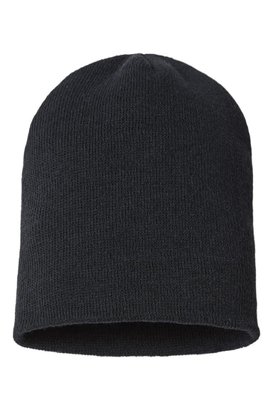 Cap America SKN28 Mens USA Made Sustainable Beanie Black Flat Front