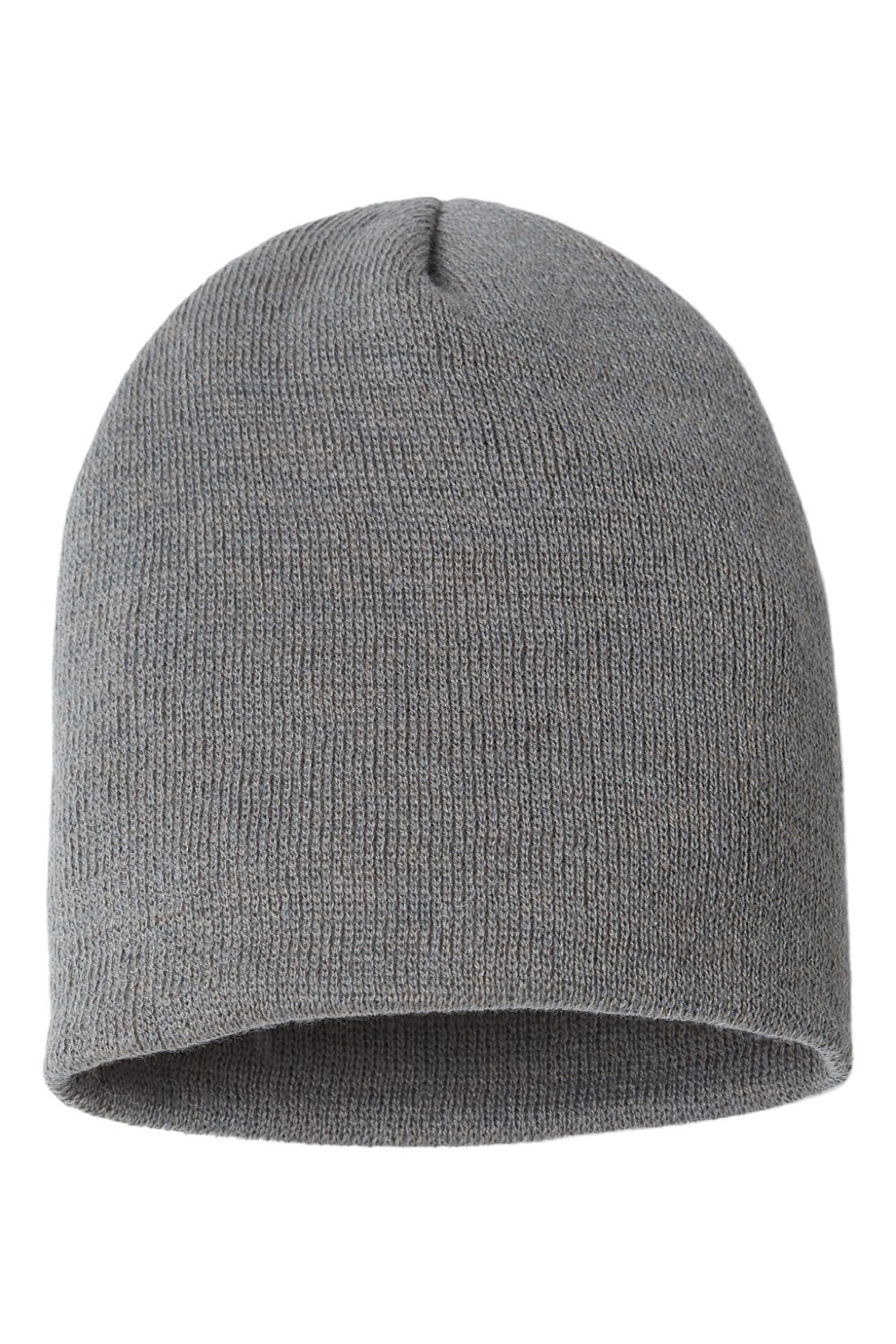 Cap America Hats SKN28 Unisex USA Made Sustainable Beanie Grey Flat Front