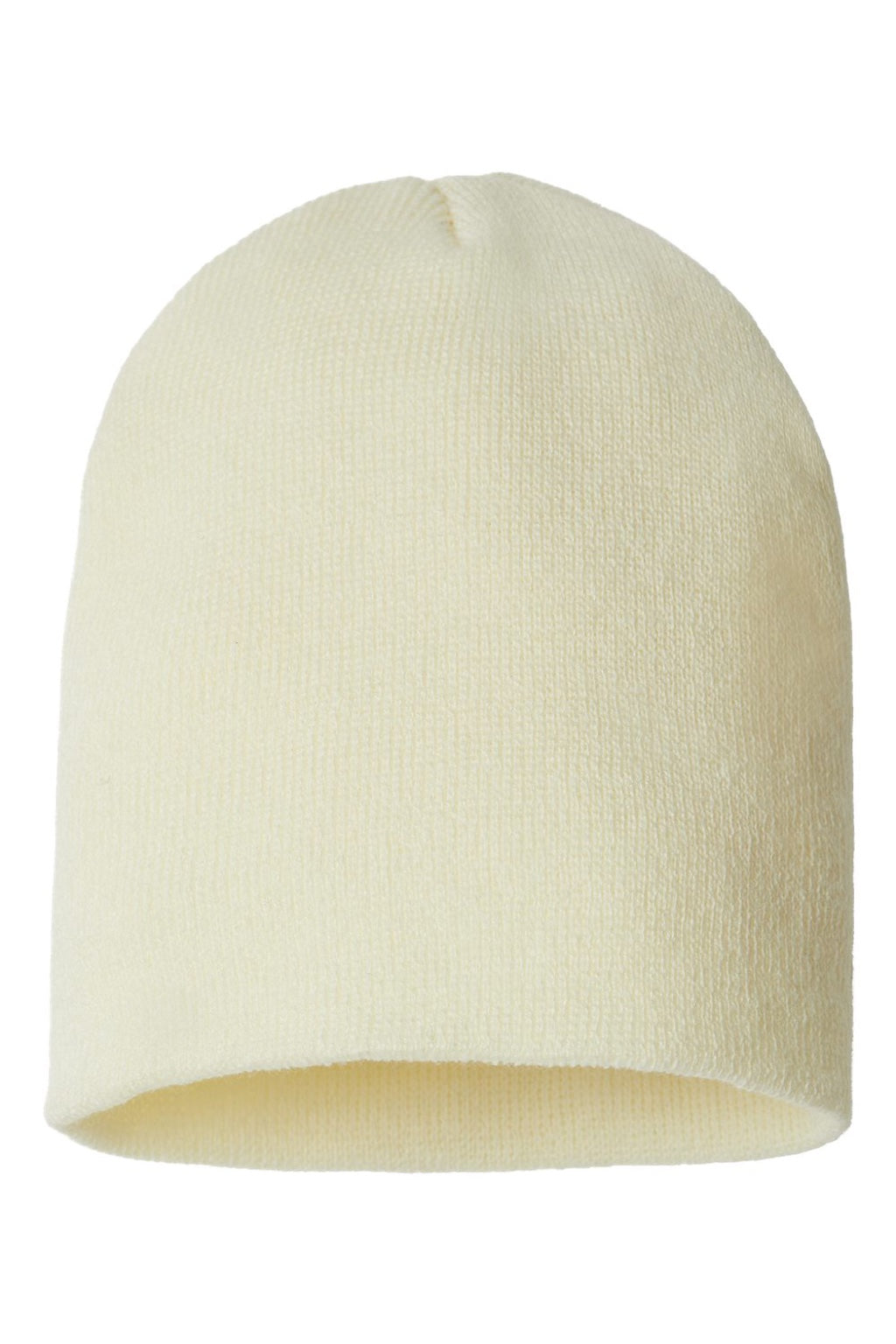 Cap America Hats SKN28 Unisex USA Made Sustainable Beanie Ivory Flat Front