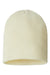 Cap America Hats SKN28 Unisex USA Made Sustainable Beanie Ivory Flat Front