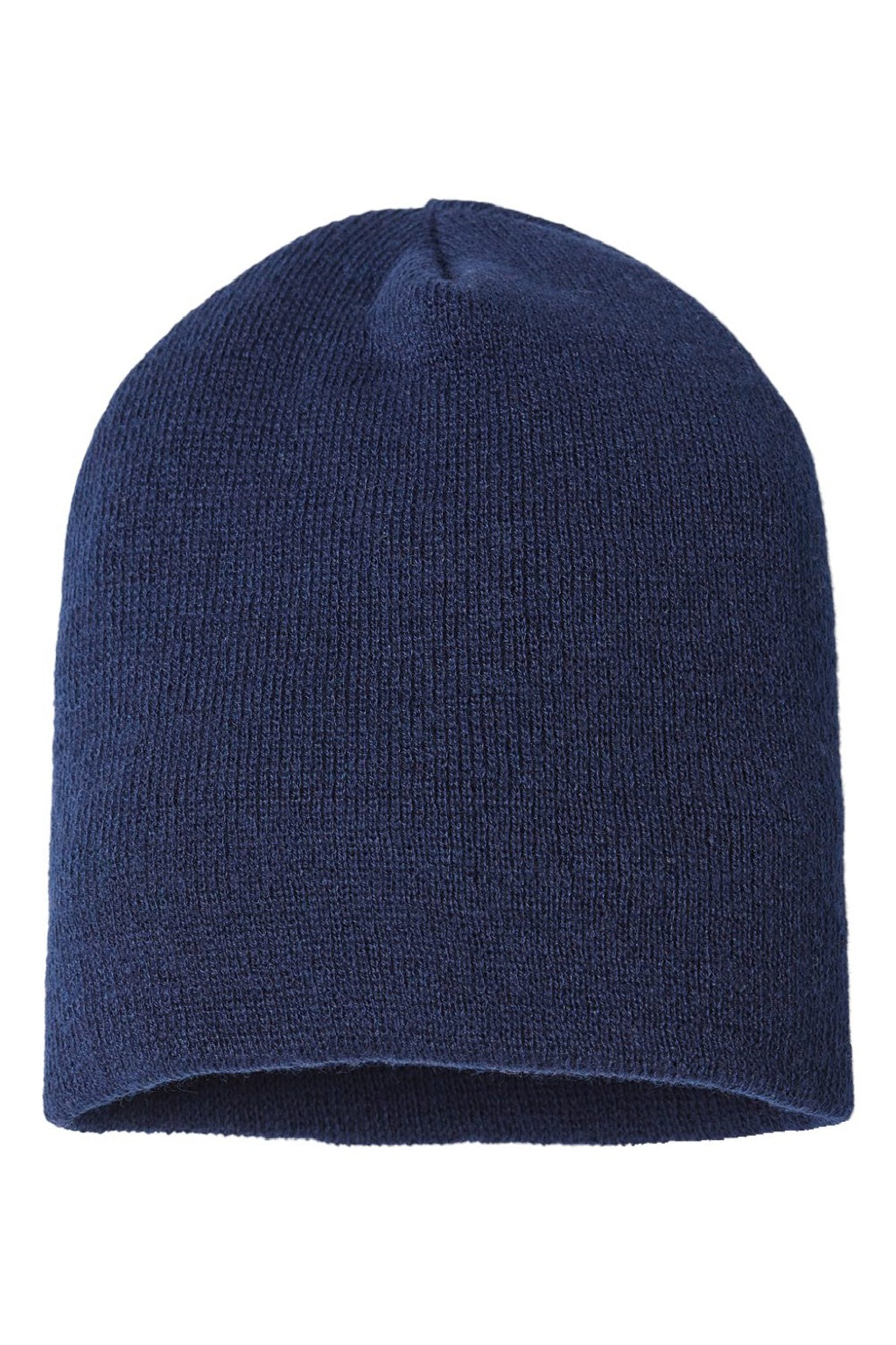 Cap America Hats SKN28 Unisex USA Made Sustainable Beanie Navy Blue Flat Front