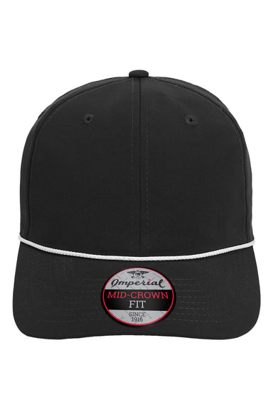 Imperial 7054 Mens The Wingman Hat Black/White Flat Front