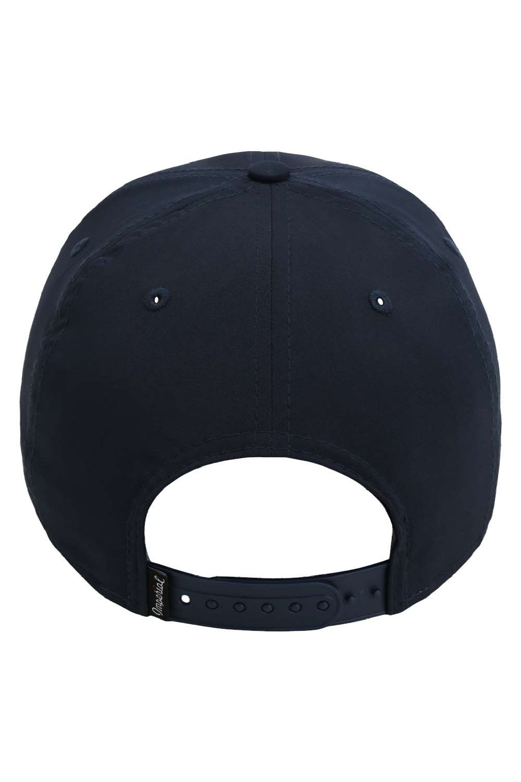 Imperial Hats 7054 Mens The Wingman Moisture Wicking Snapback Hat Navy Blue Flat Back