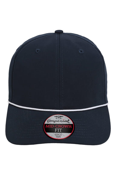 Imperial 7054 Mens The Wingman Hat Navy Blue/White Flat Front
