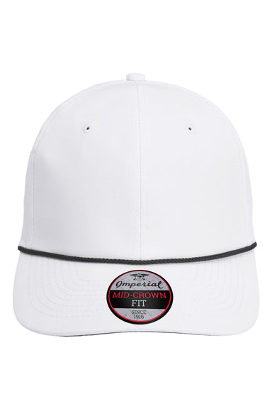 Imperial 7054 Mens The Wingman Hat White/Black Flat Front