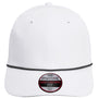 Imperial Hats Mens The Wingman Moisture Wicking Snapback Hat - White/Black