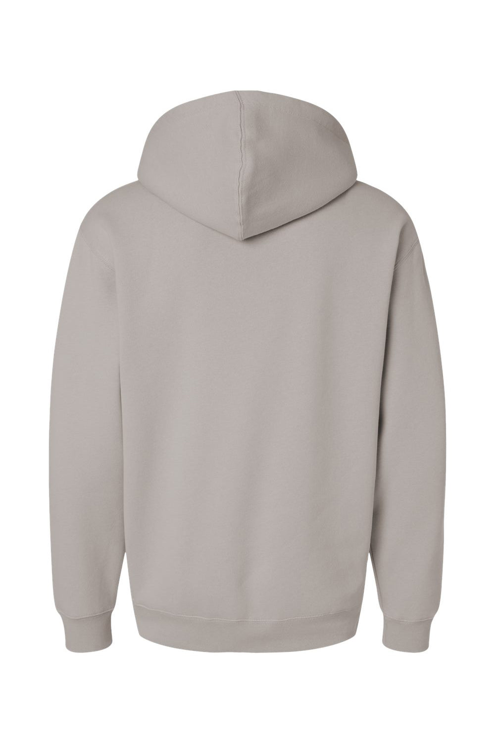 Independent Trading Company IND4000 Mens Hooded Sweatshirt Hoodie w/ Pouch Pocket Cement Grey Flat Back