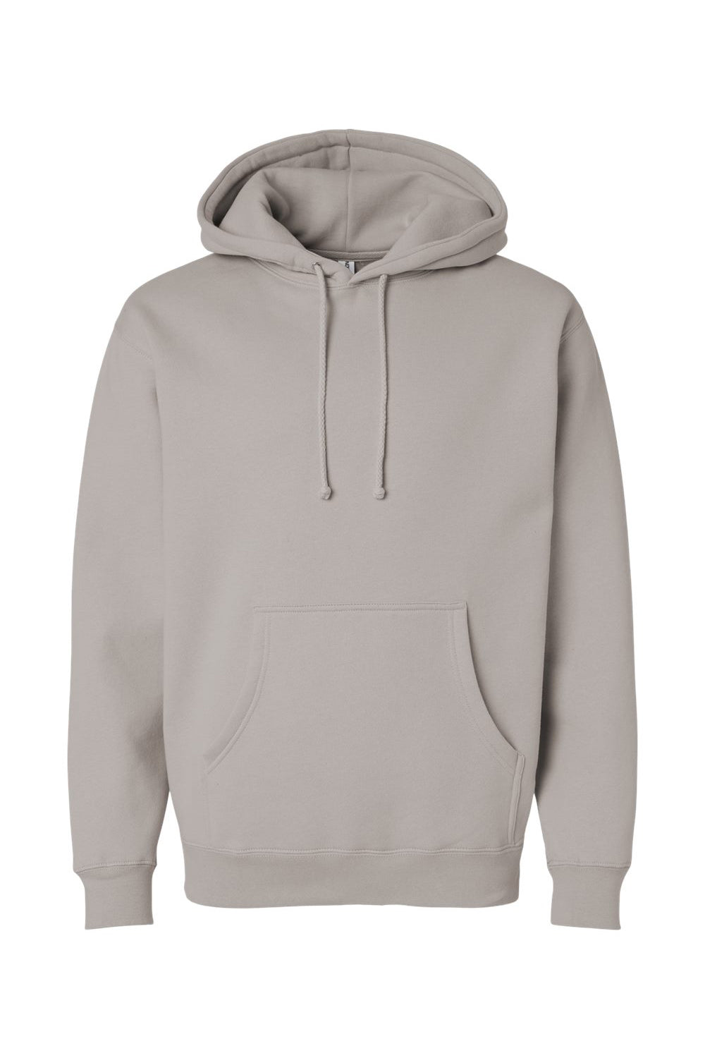Independent Trading Company IND4000 Mens Hooded Sweatshirt Hoodie w/ Pouch Pocket Cement Grey Flat Front