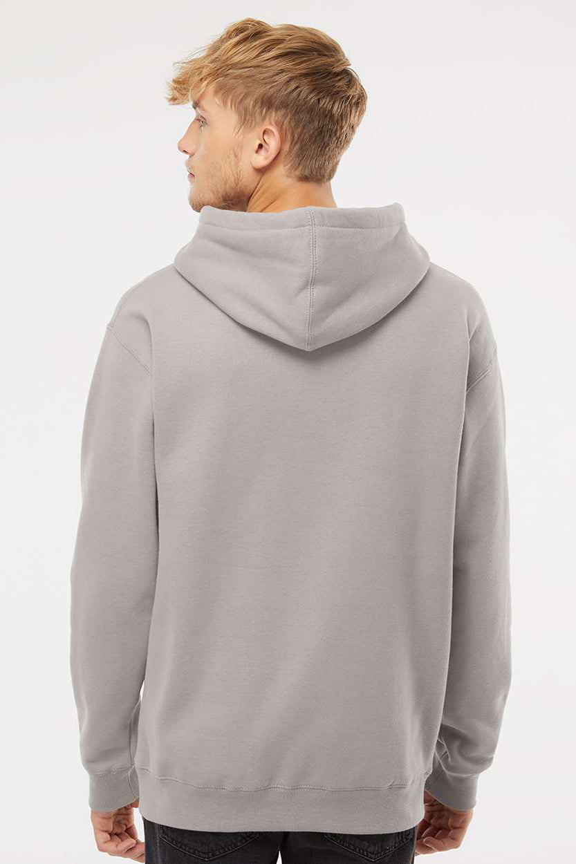 Independent Trading Company IND4000 Mens Hooded Sweatshirt Hoodie w/ Pouch Pocket Cement Grey Model Back