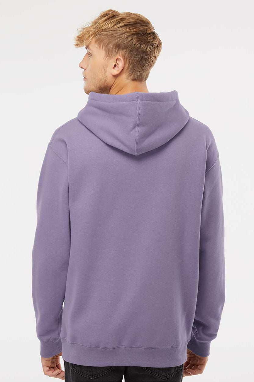 Independent Trading Company IND4000 Mens Hooded Sweatshirt Hoodie w/ Pouch Pocket Plum Purple Model Back