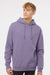 Independent Trading Company IND4000 Mens Hooded Sweatshirt Hoodie w/ Pouch Pocket Plum Purple Model Front