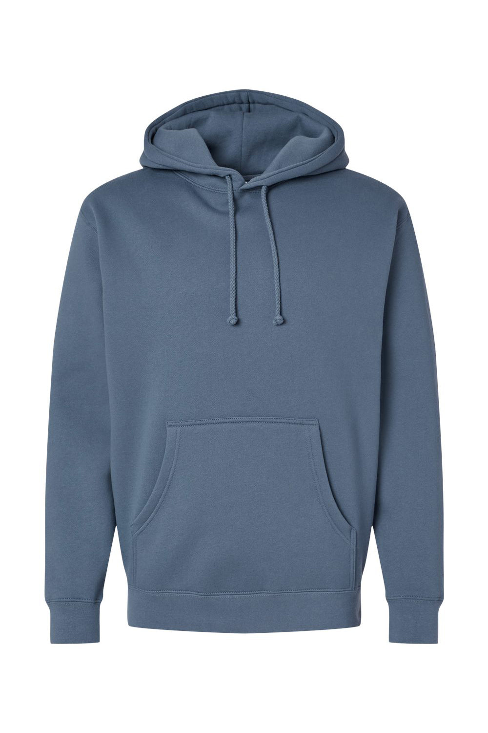 Independent Trading Company IND4000 Mens Hooded Sweatshirt Hoodie w/ Pouch Pocket Storm Blue Flat Front