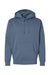 Independent Trading Company IND4000 Mens Hooded Sweatshirt Hoodie w/ Pouch Pocket Storm Blue Flat Front