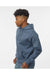 Independent Trading Co. IND4000 Mens Hooded Sweatshirt Hoodie Storm Blue Model Side
