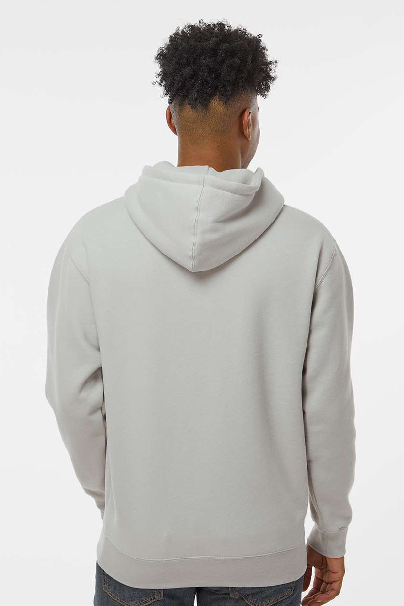 Independent Trading Company IND4000 Mens Hooded Sweatshirt Hoodie w/ Pouch Pocket Smoke Grey Model Back