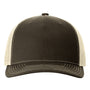 Richardson Hats Mens 5 Panel Snapback Trucker Hat - Chocolate Chip Brown/Birch