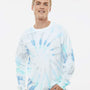 Colortone Mens Long Sleeve Crewneck T-Shirt - Glacier - NEW