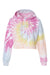 Colortone 8333 Womens Crop Hooded Sweatshirt Hoodie Desert Rose Flat Front