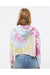 Colortone 8333 Womens Crop Hooded Sweatshirt Hoodie Desert Rose Model Back