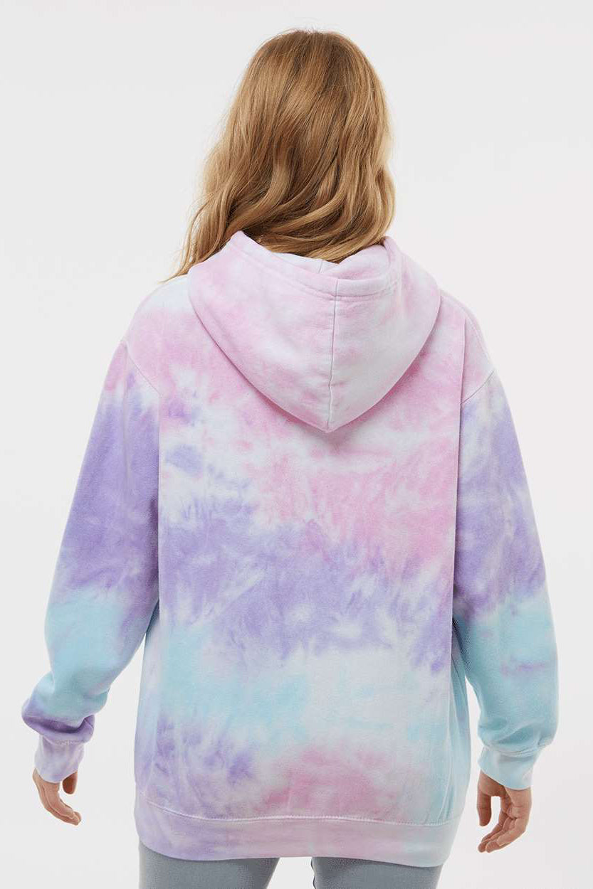 Colortone 8777 Mens Hooded Sweatshirt Hoodie w/ Pouch Pocket Cotton Candy Model Back