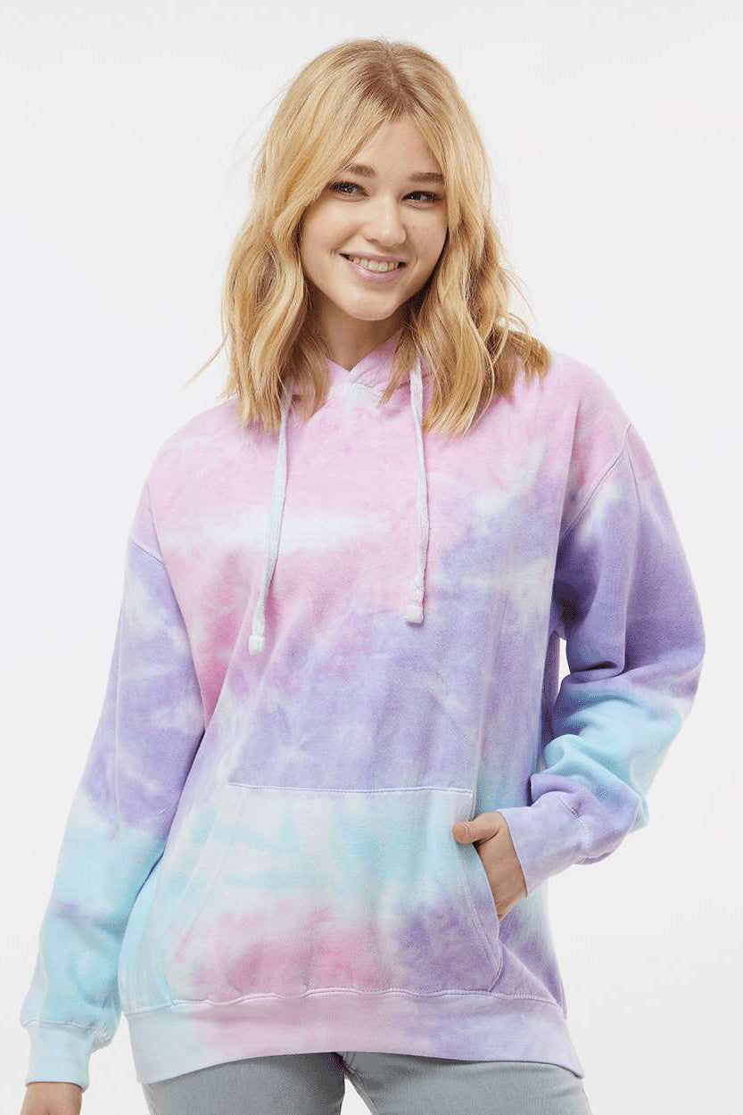 Colortone 8777 Mens Hooded Sweatshirt Hoodie w/ Pouch Pocket Cotton Candy Model Front