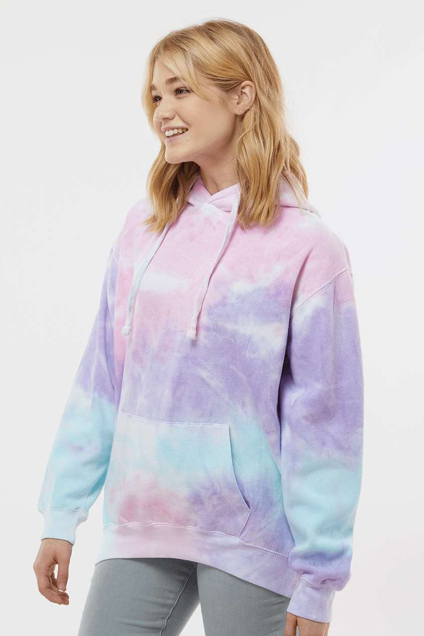 Colortone 8777 Mens Hooded Sweatshirt Hoodie w/ Pouch Pocket Cotton Candy Model Side