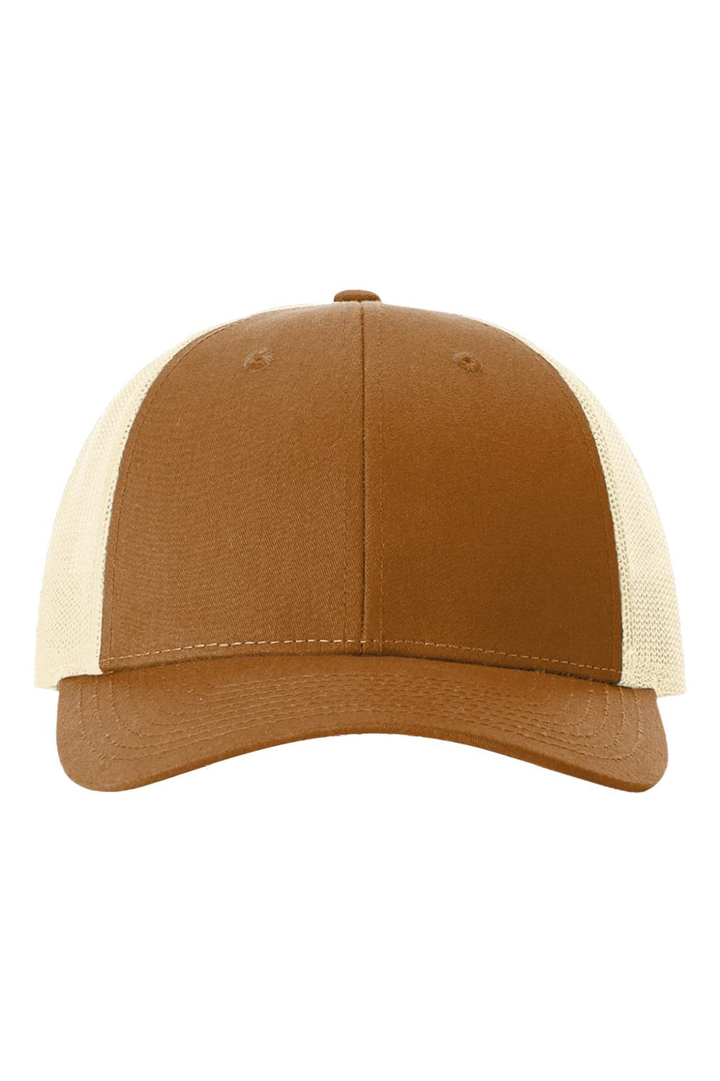 Richardson Hats 115 Mens Snapback Trucker Hat Carmel/Birch Flat Front
