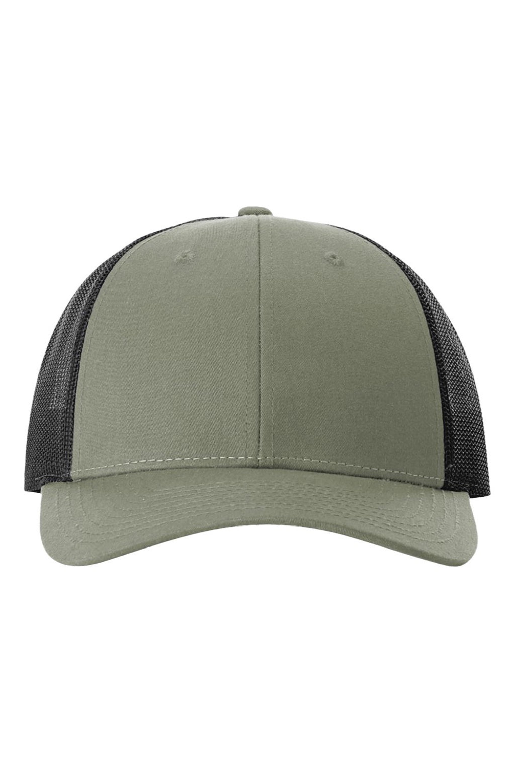 Richardson Hats 115 Mens Snapback Trucker Hat Loden Green/Black Flat Front