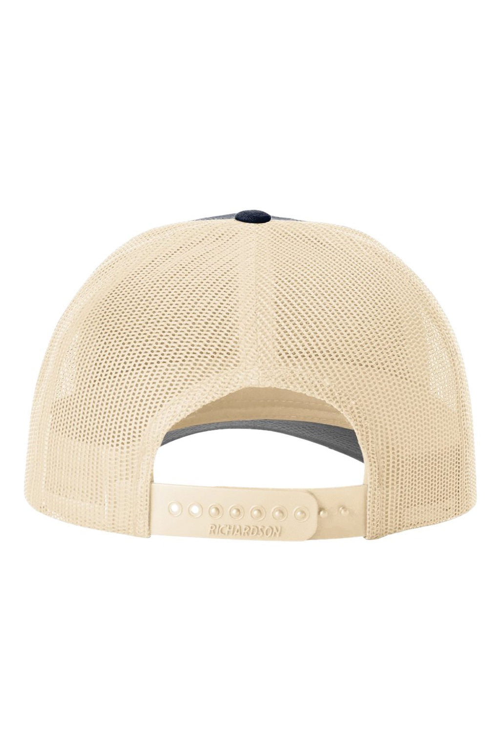 Richardson Hats 115 Mens Snapback Trucker Hat Navy Blue/Khaki Flat Back