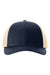 Richardson Hats 115 Mens Snapback Trucker Hat Navy Blue/Khaki Flat Front