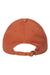 Cap America i1002 Mens Relaxed Adjustable Dad Hat Burnt Orange Flat Back