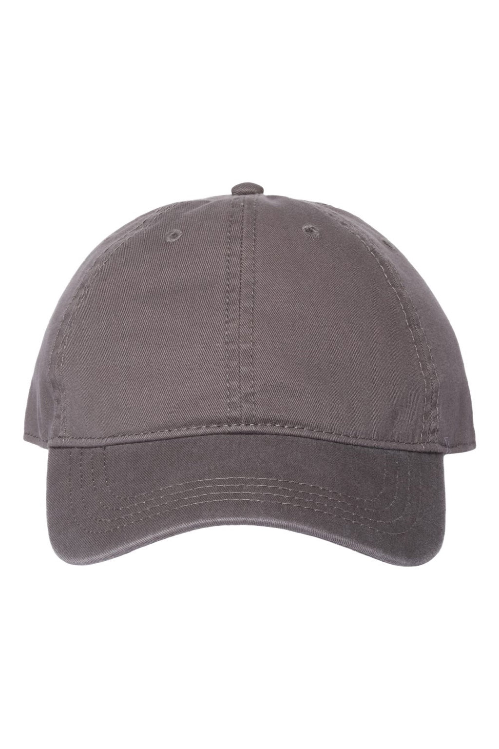 Cap America Hats i1002 Mens Relaxed Adjustable Dad Hat Charcoal Grey Flat Front