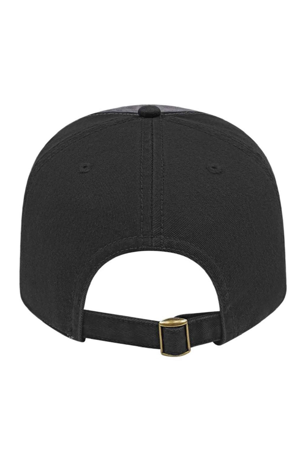 Cap America Hats i1002 Mens Relaxed Adjustable Dad Hat Dark Grey/Black Flat Back