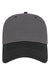 Cap America Hats i1002 Mens Relaxed Adjustable Dad Hat Dark Grey/Black Flat Front