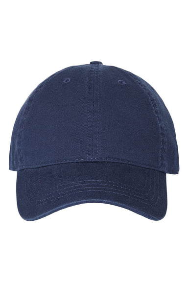 Cap America i1002 Mens Relaxed Adjustable Dad Hat Light Navy Blue Flat Front