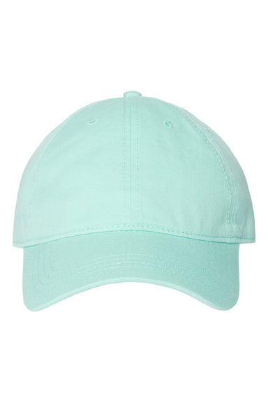 Cap America Hats i1002 Mens Relaxed Adjustable Dad Hat Mint Green Flat Front