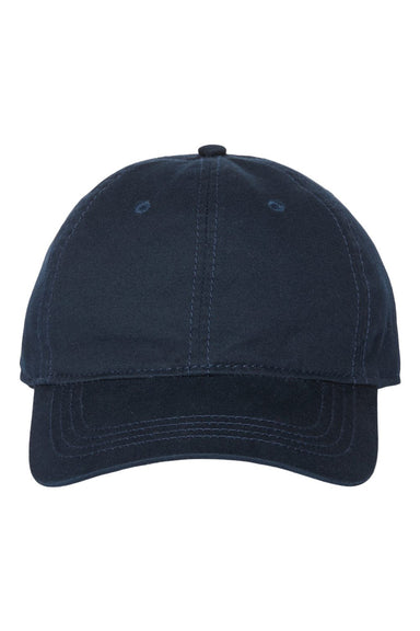 Cap America i1002 Mens Relaxed Adjustable Dad Hat Navy Blue Flat Front
