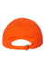 Cap America i1002 Mens Relaxed Adjustable Dad Hat Orange Flat Back