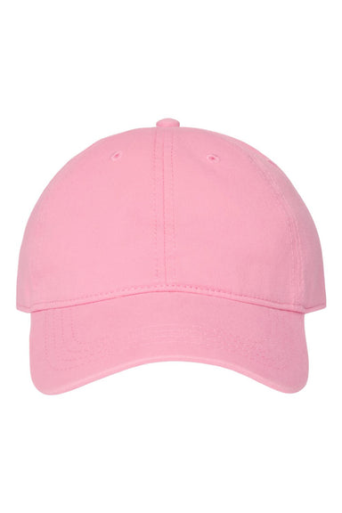 Cap America i1002 Mens Relaxed Adjustable Dad Hat Pink Flat Front