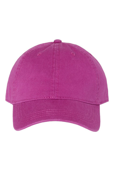 Cap America Hats i1002 Mens Relaxed Adjustable Dad Hat Plum Flat Front