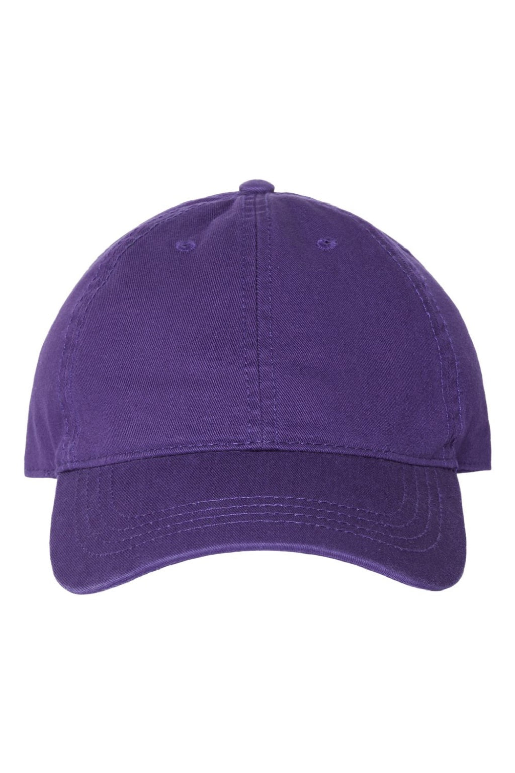 Cap America Hats i1002 Mens Relaxed Adjustable Dad Hat Purple Flat Front