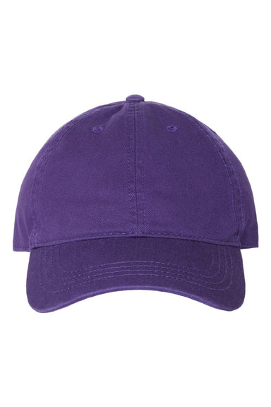Cap America Hats i1002 Mens Relaxed Adjustable Dad Hat Purple Flat Front