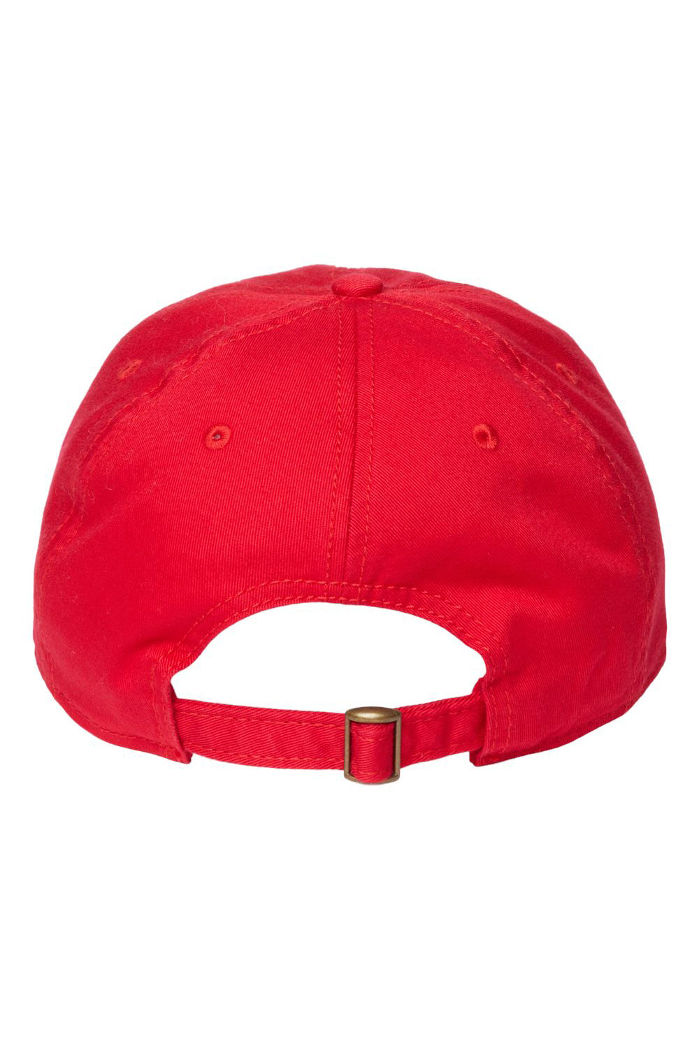Cap America i1002 Mens Relaxed Adjustable Dad Hat Red Flat Back