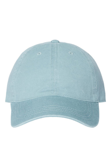 Cap America i1002 Mens Relaxed Golf Dad Hat Smoke Blue Flat Front