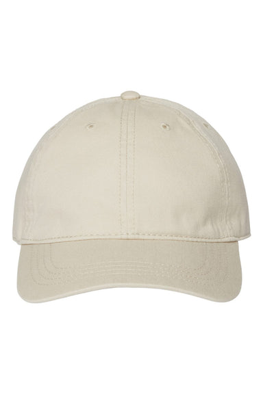Cap America i1002 Mens Relaxed Golf Dad Hat Stone Flat Front