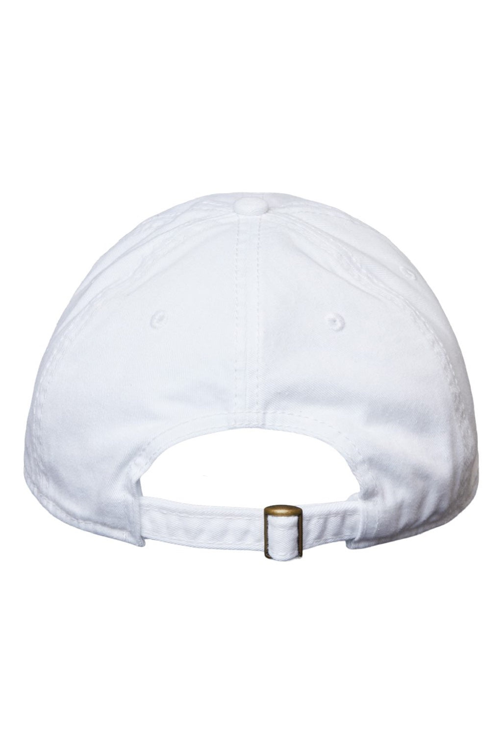 Cap America Hats i1002 Mens Relaxed Adjustable Dad Hat White Flat Back
