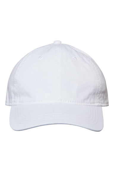 Cap America i1002 Mens Relaxed Golf Dad Hat White Flat Front