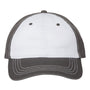 Cap America Mens Relaxed Adjustable Dad Hat - White/Dark Grey - NEW